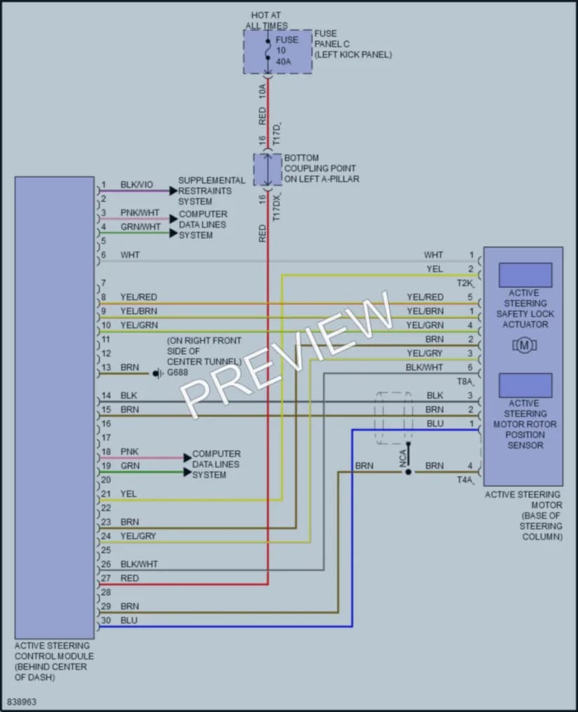 2021 Audi S6 Electronic Power Steering wiring diagram preview