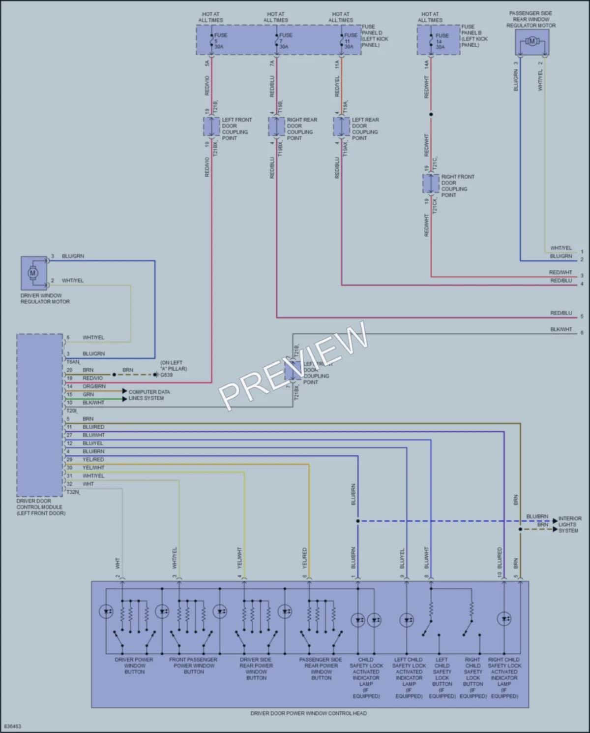2021 Audi S6 Power Windows wiring diagram preview
