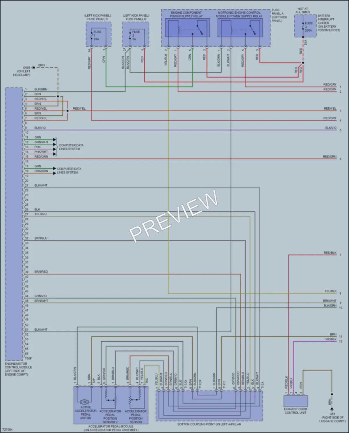 2021 Audi S7 Engine Performance wiring diagram preview