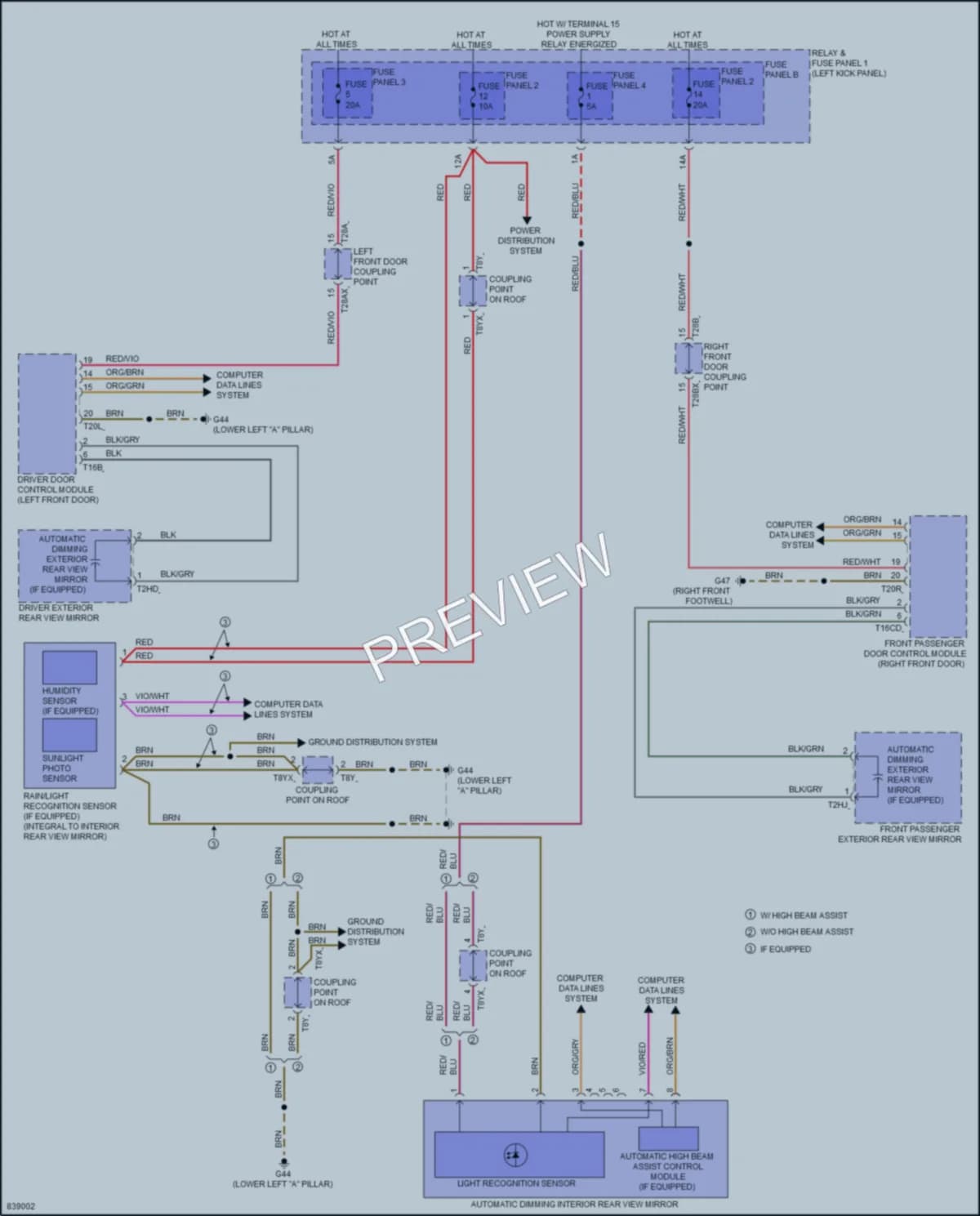 2021 Audi SQ5 Power Mirrors wiring diagram preview