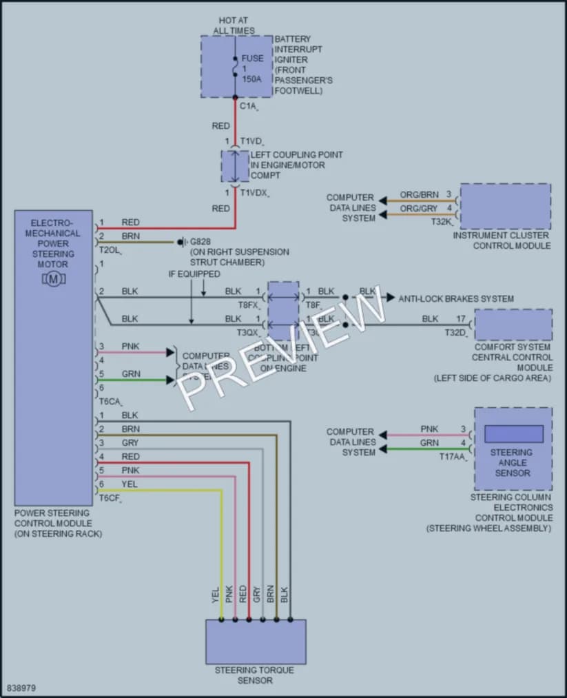 2021 Audi SQ8 Electronic Power Steering wiring diagram preview