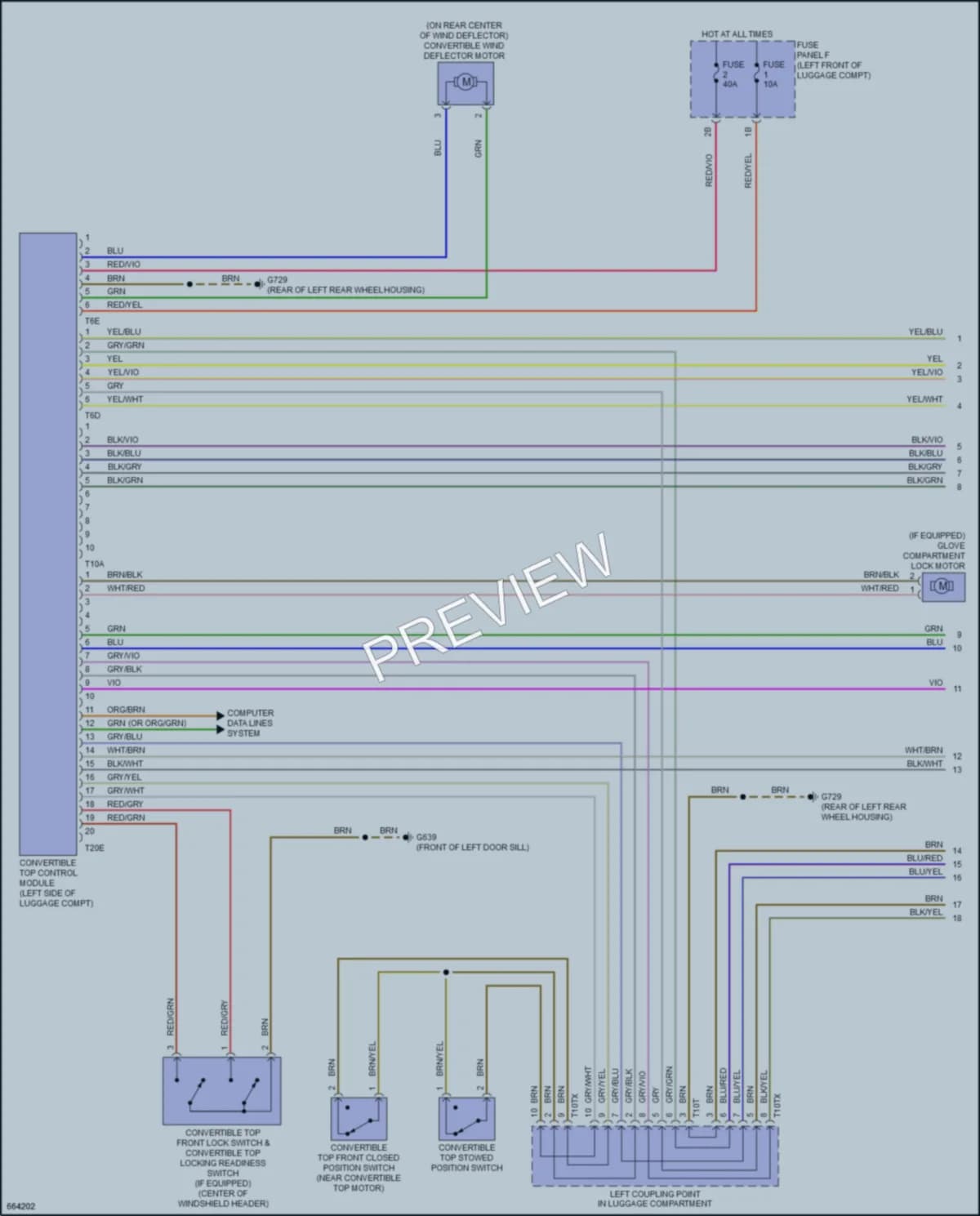 2021 Audi TT Power Top Sunroof wiring diagram preview