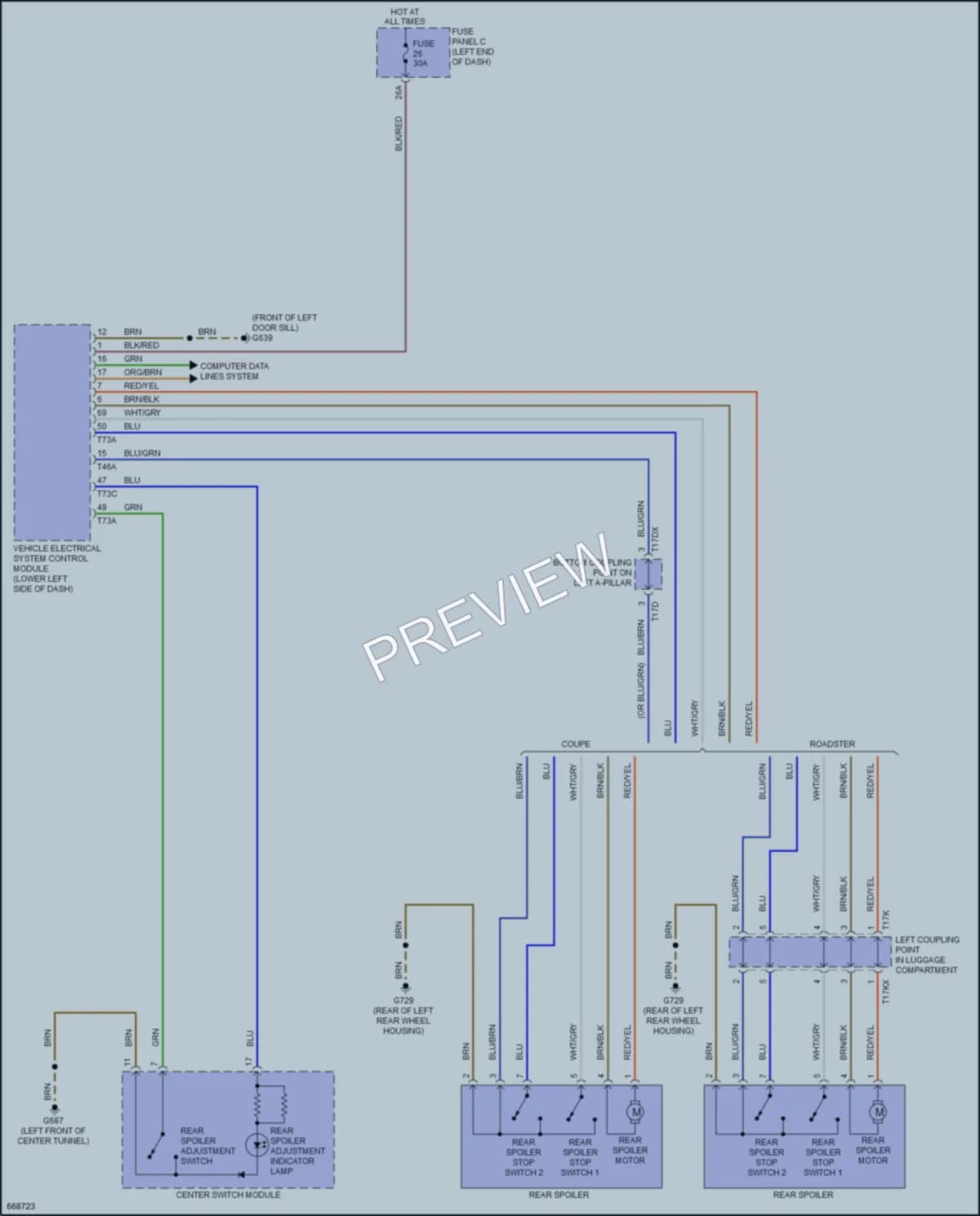 2021 Audi TTRS Active Bodyworks wiring diagram preview