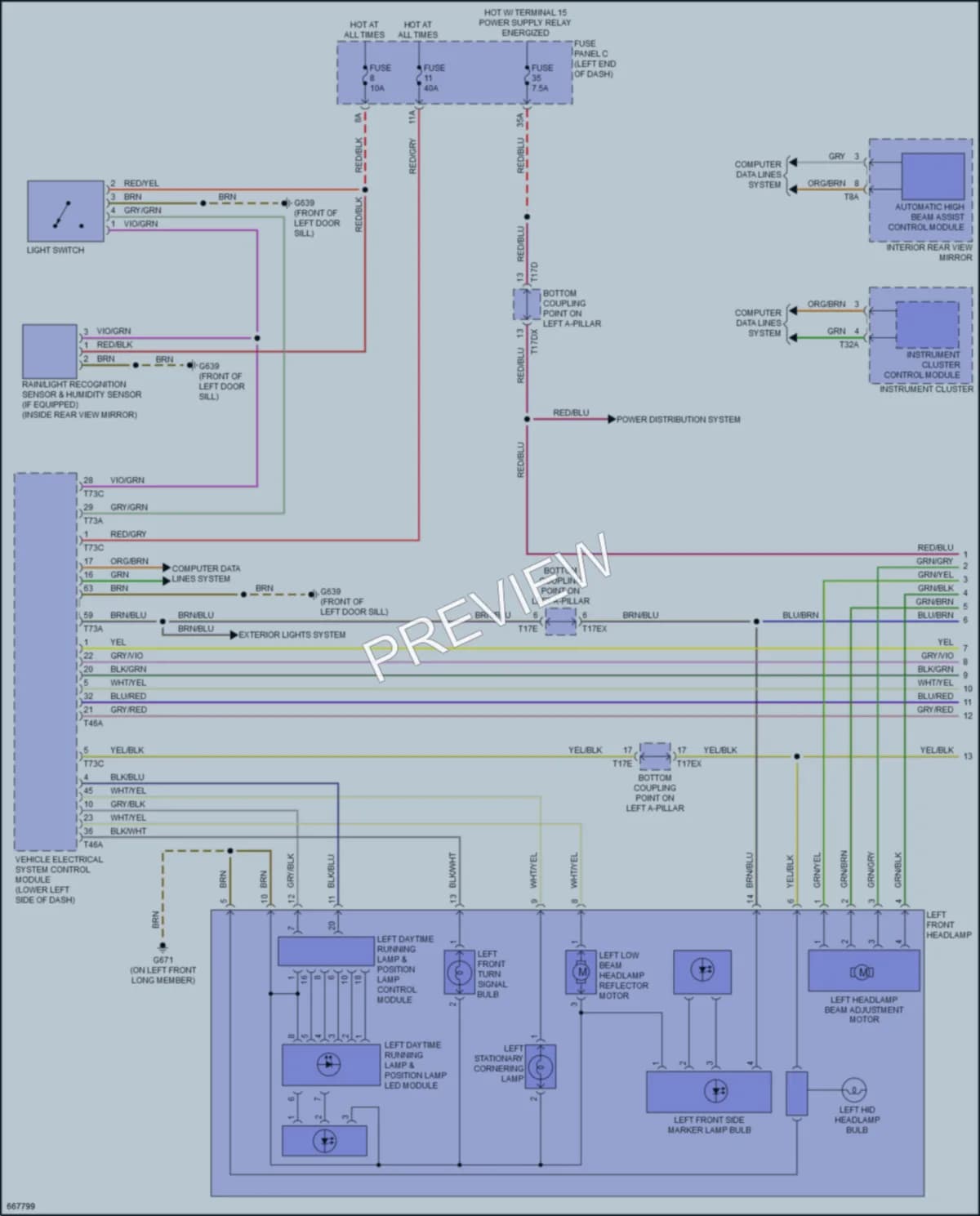 2021 Audi TTS Headlights wiring diagram preview