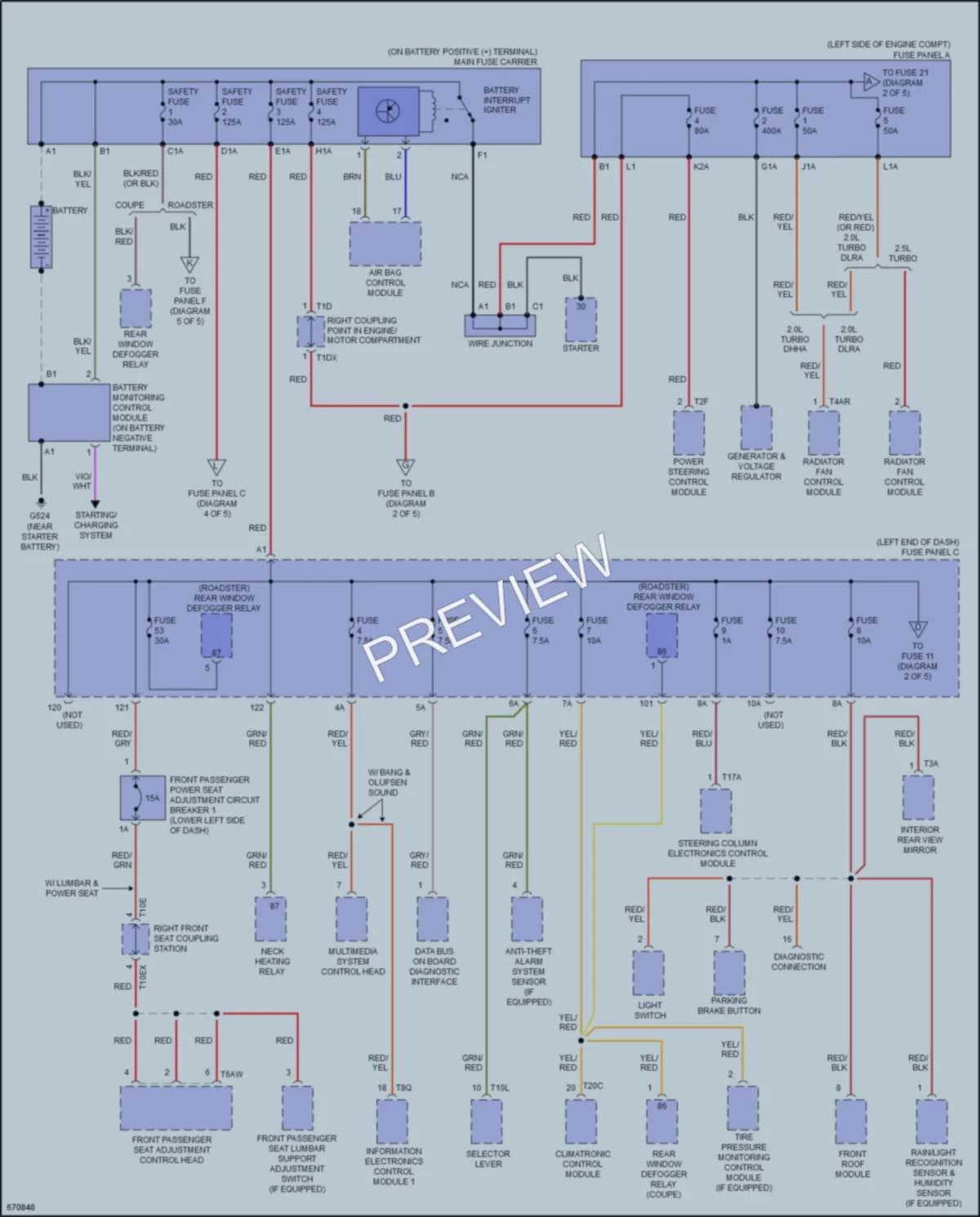 2021 Audi TTS Power Distribution wiring diagram preview