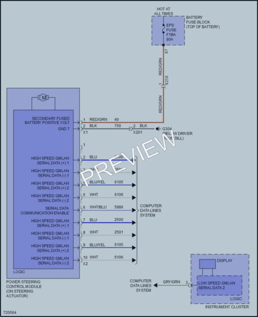 2021 Buick EncoreGX Electronic Power Steering wiring diagram preview