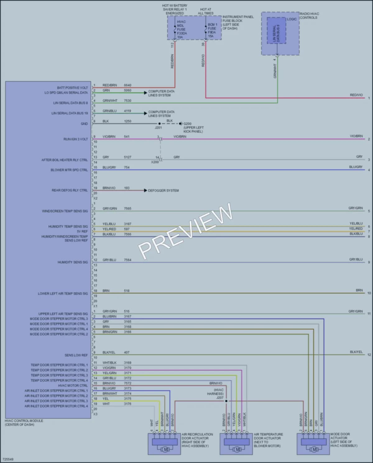 2021 Chevrolet BoltEV Air Conditioning wiring diagram preview