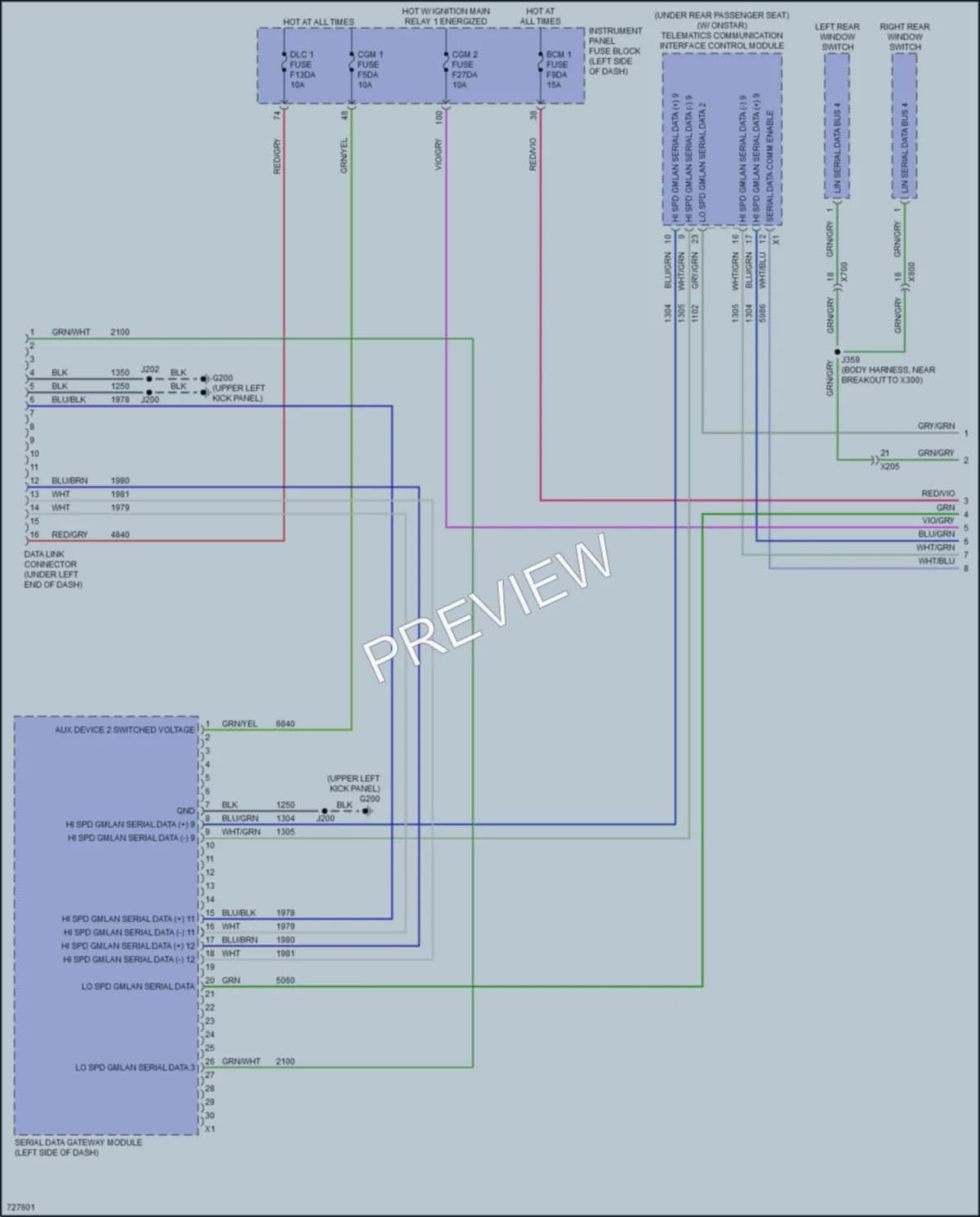 2021 Chevrolet BoltEV Computer Data Lines wiring diagram preview