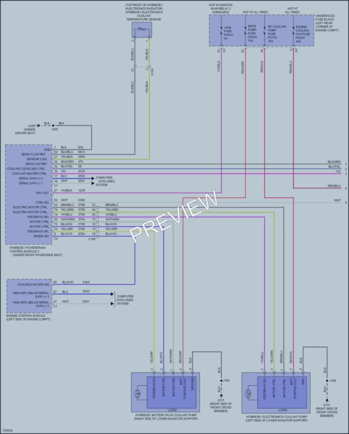 2021 Chevrolet BoltEV Cooling Fan wiring diagram preview
