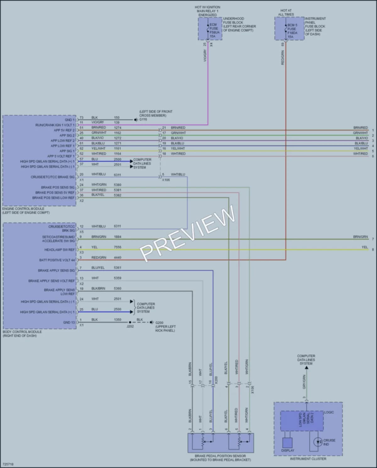 2021 Chevrolet BoltEV Cruise Control wiring diagram preview