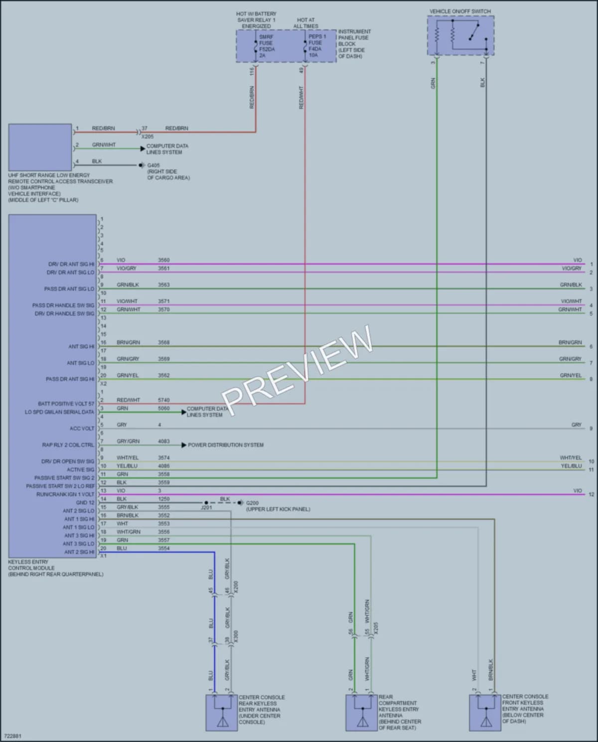 2021 Chevrolet BoltEV Power Door Locks wiring diagram preview