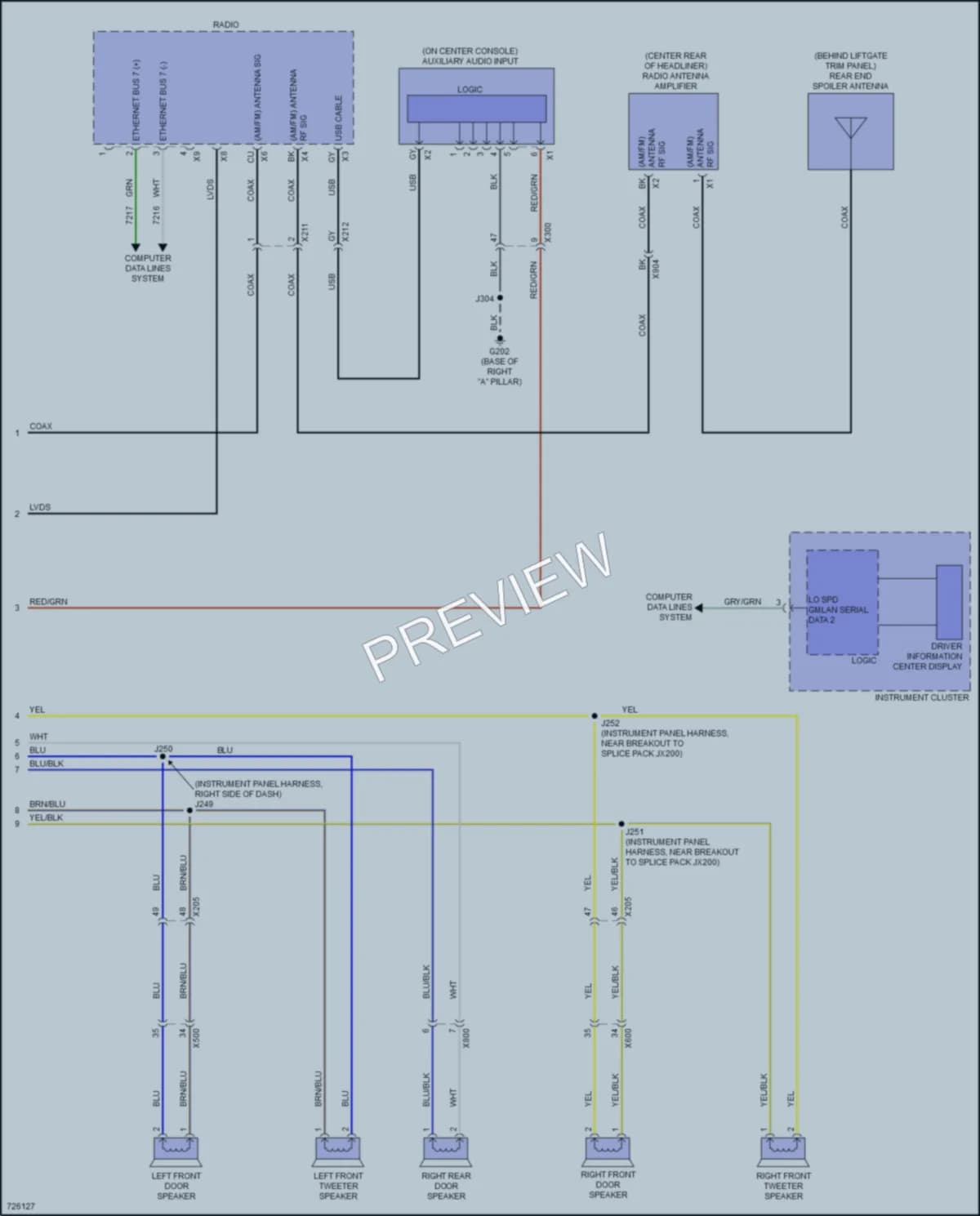 2021 Chevrolet BoltEV Radio wiring diagram preview
