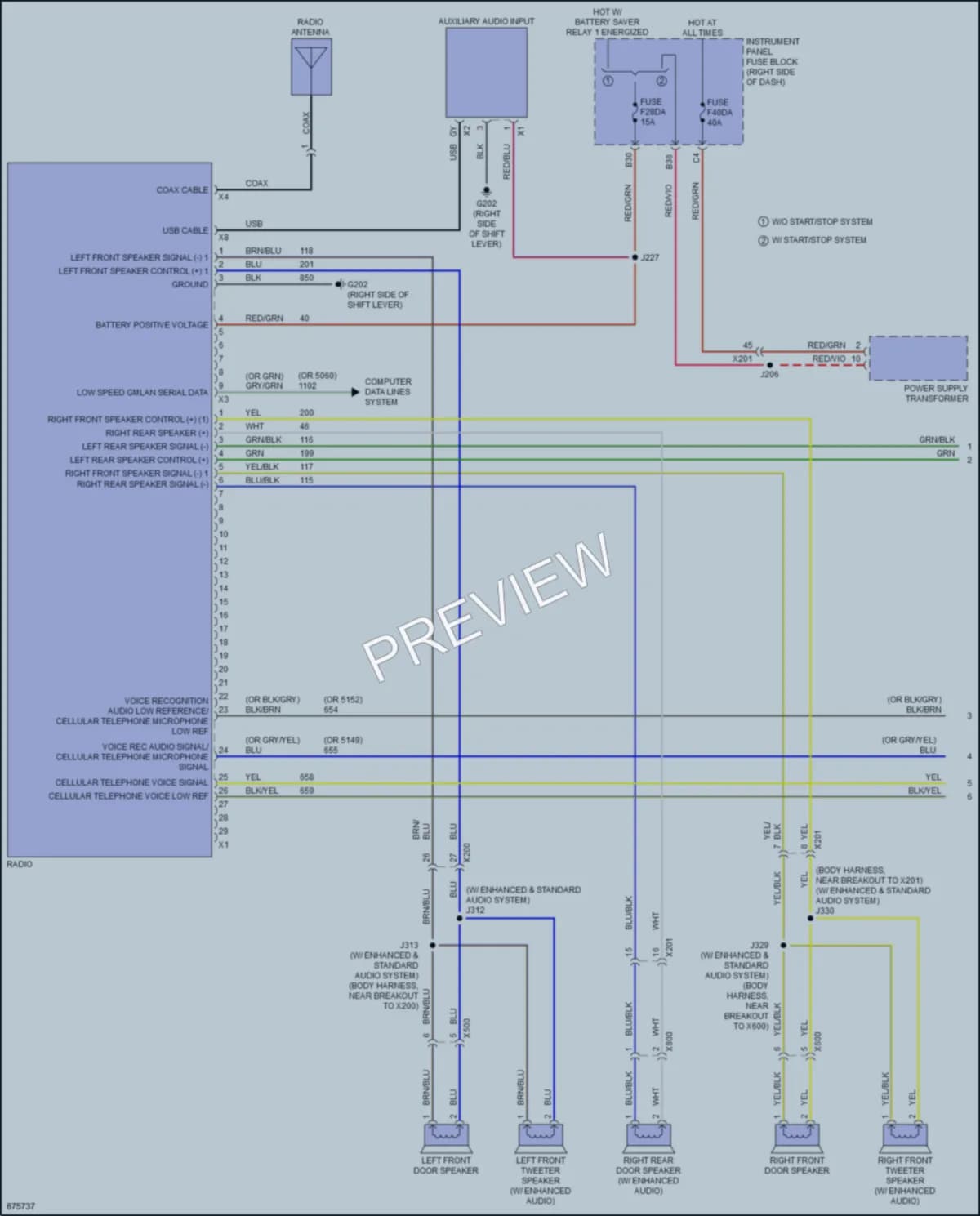 2021 Chevrolet Spark Radio wiring diagram preview
