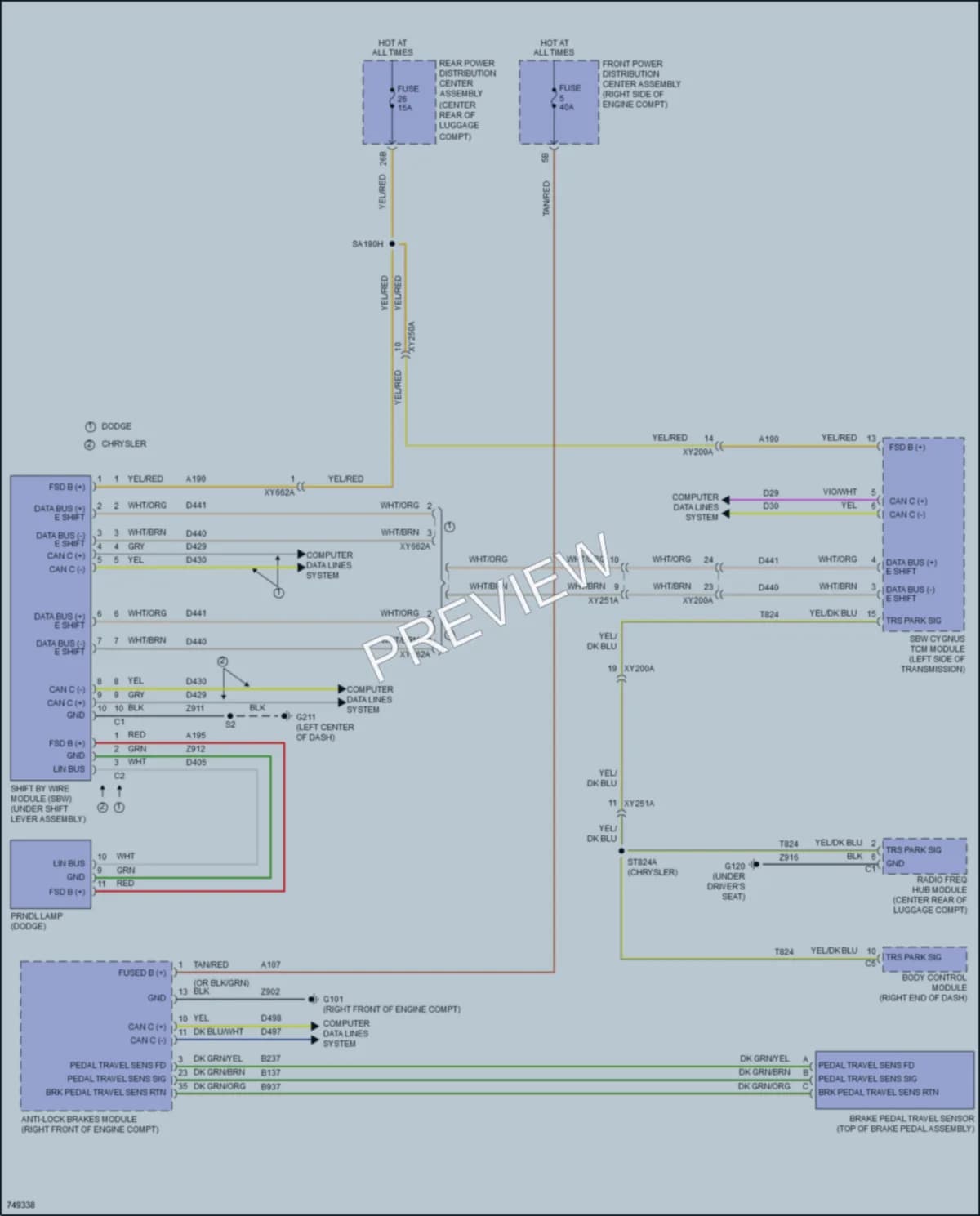 2021 Chrysler 300 Shift Interlock wiring diagram preview
