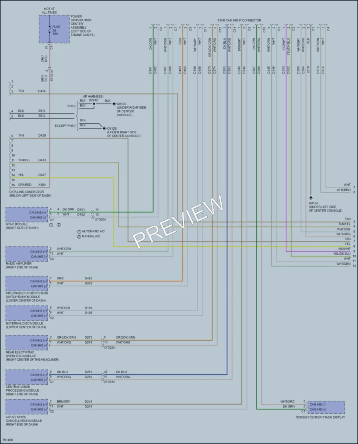 2021 Chrysler PacificaHybrid Computer Data Lines wiring diagram preview