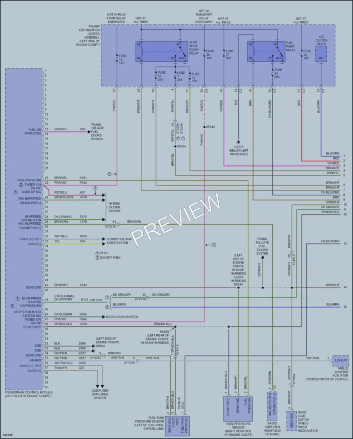 2021 Chrysler PacificaHybrid Engine Performance wiring diagram preview