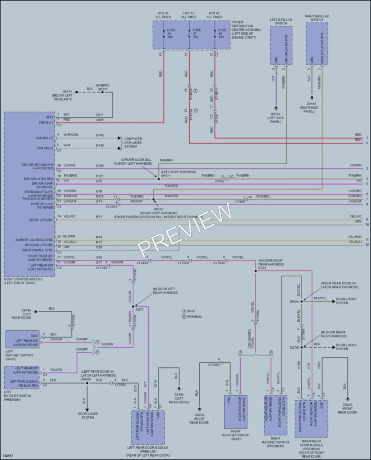 2021 Chrysler PacificaHybrid Interior Lights wiring diagram preview