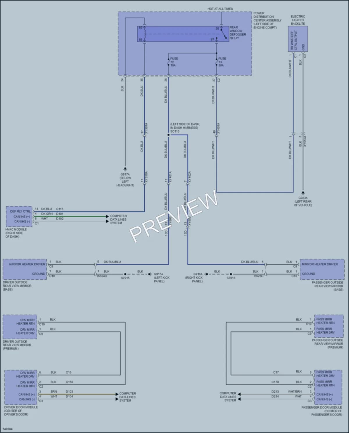 2021 Chrysler PacificaNew Defoggers wiring diagram preview