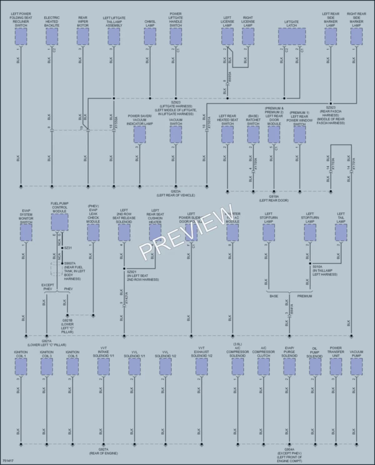 2021 Chrysler PacificaNew Ground Distribution wiring diagram preview