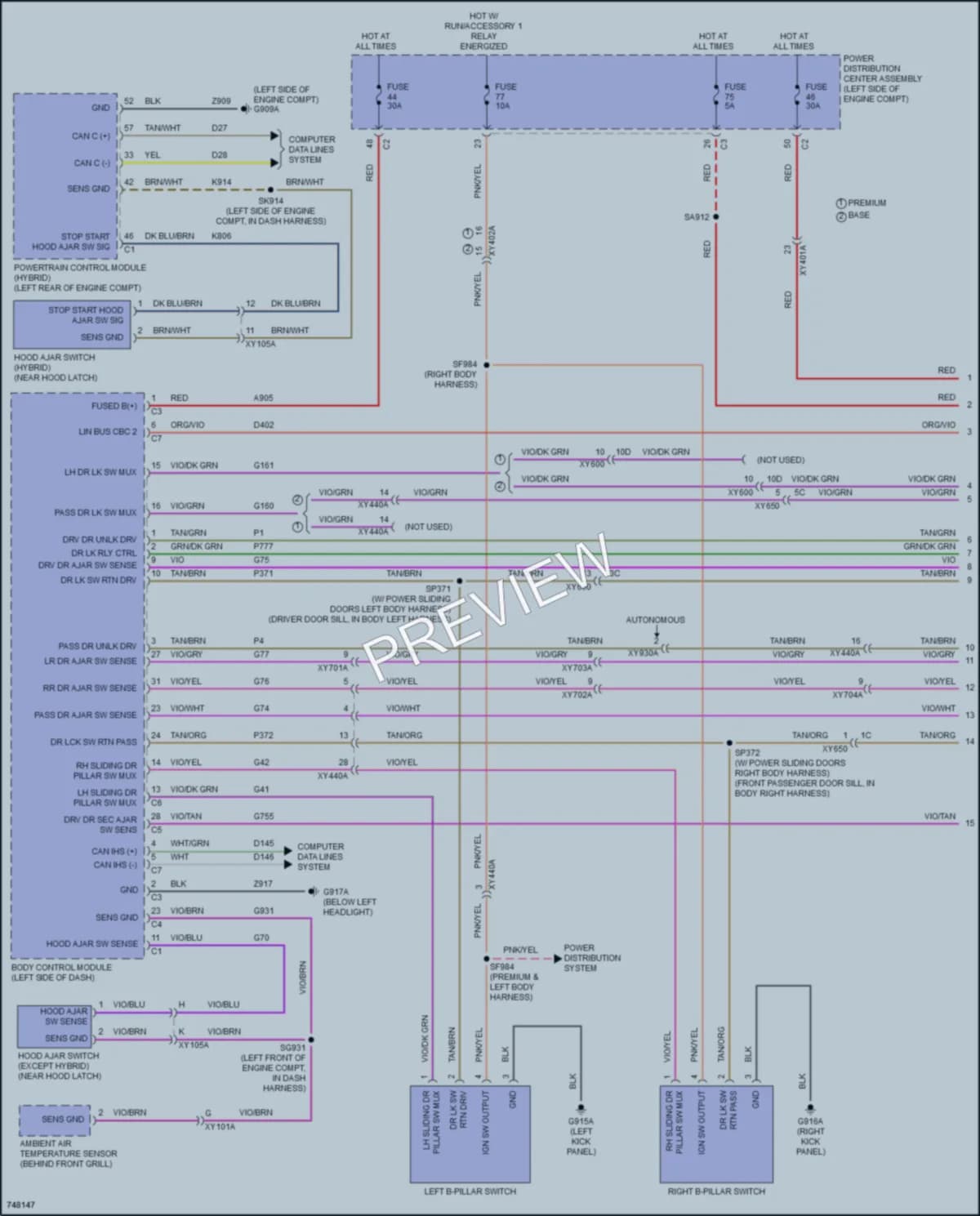 2021 Chrysler PacificaNew Power Door Locks wiring diagram preview