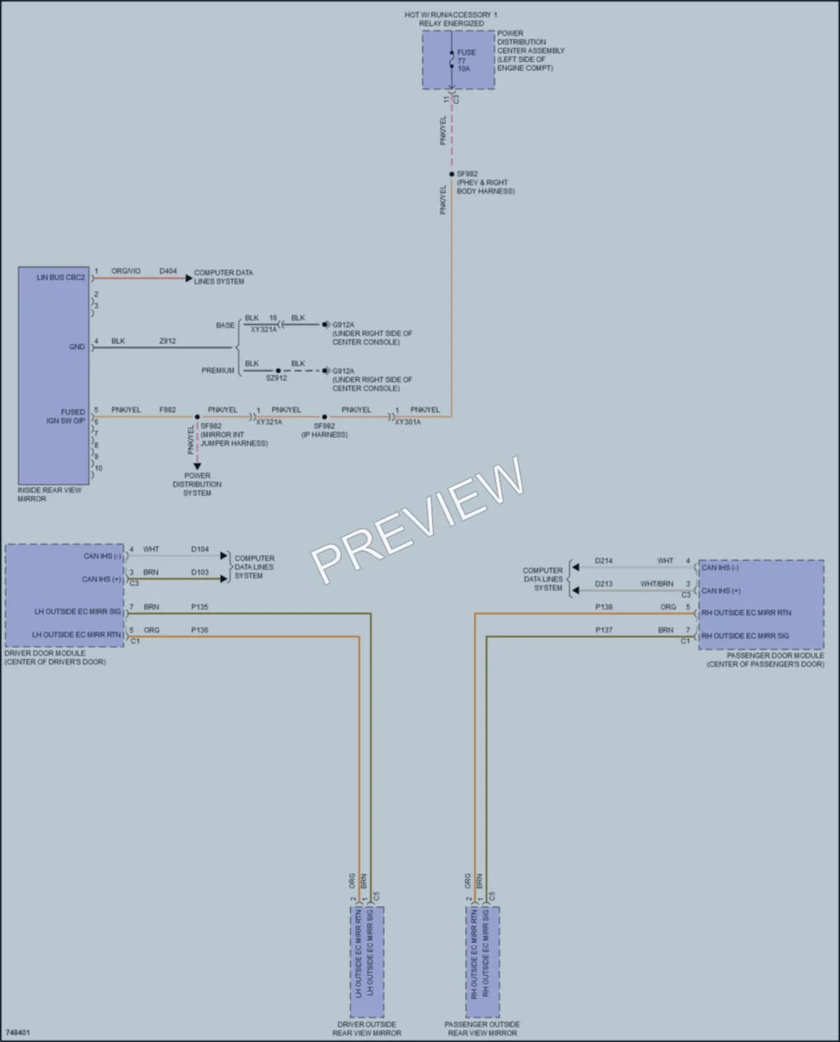 2021 Chrysler PacificaNew Power Mirrors wiring diagram preview