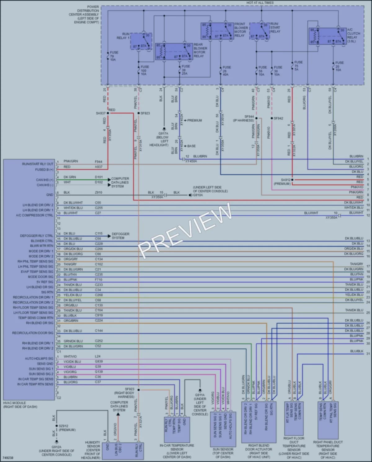 2021 Chrysler Voyager Air Conditioning wiring diagram preview