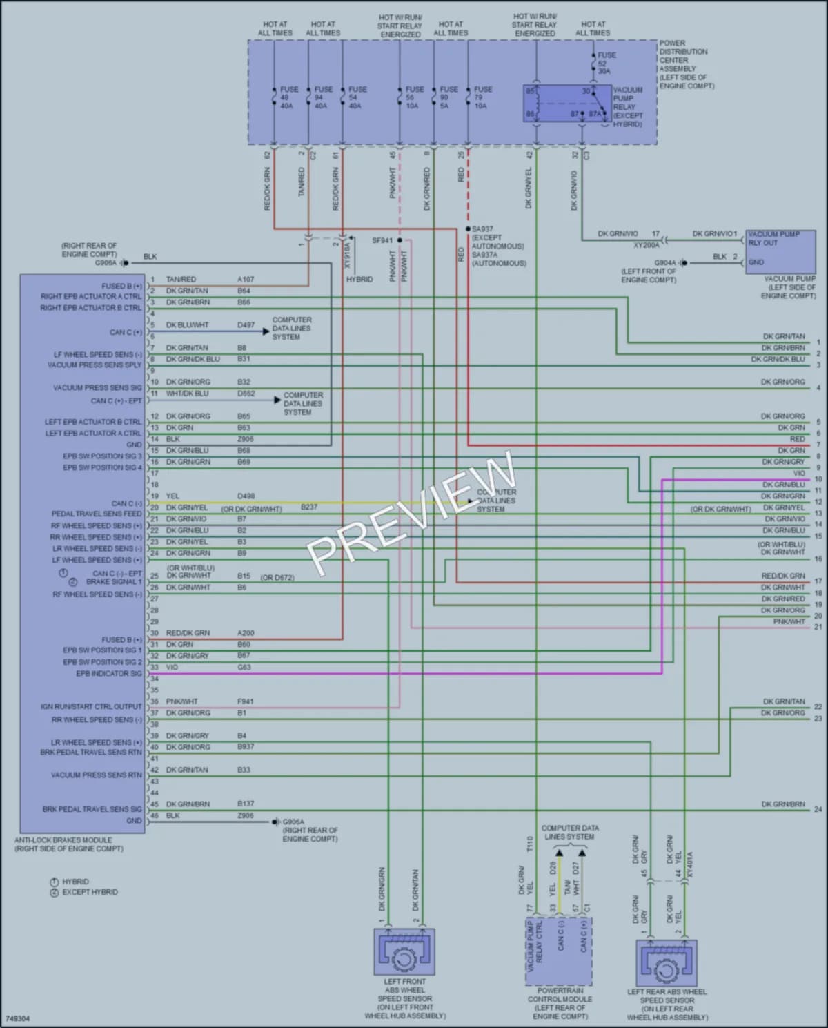 2021 Chrysler Voyager Anti Lock Brakes wiring diagram preview