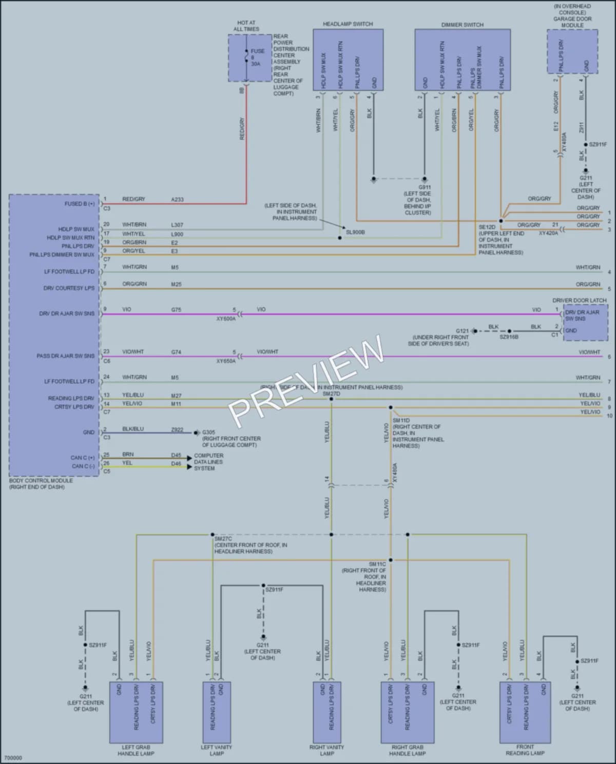 2021 Dodge Challenger Interior Lights wiring diagram preview