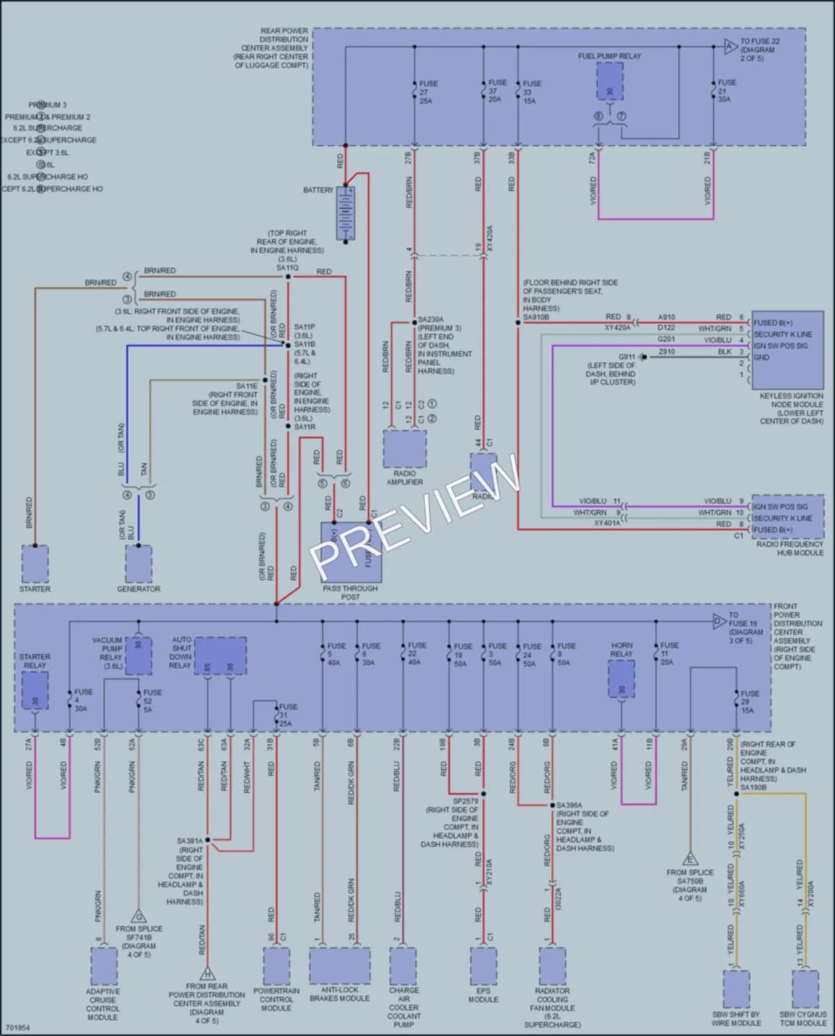 2021 Dodge Challenger Power Distribution wiring diagram preview
