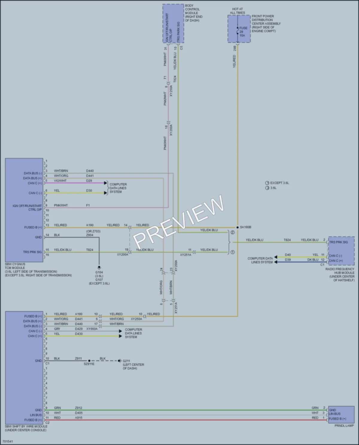 2021 Dodge Challenger Transmission wiring diagram preview