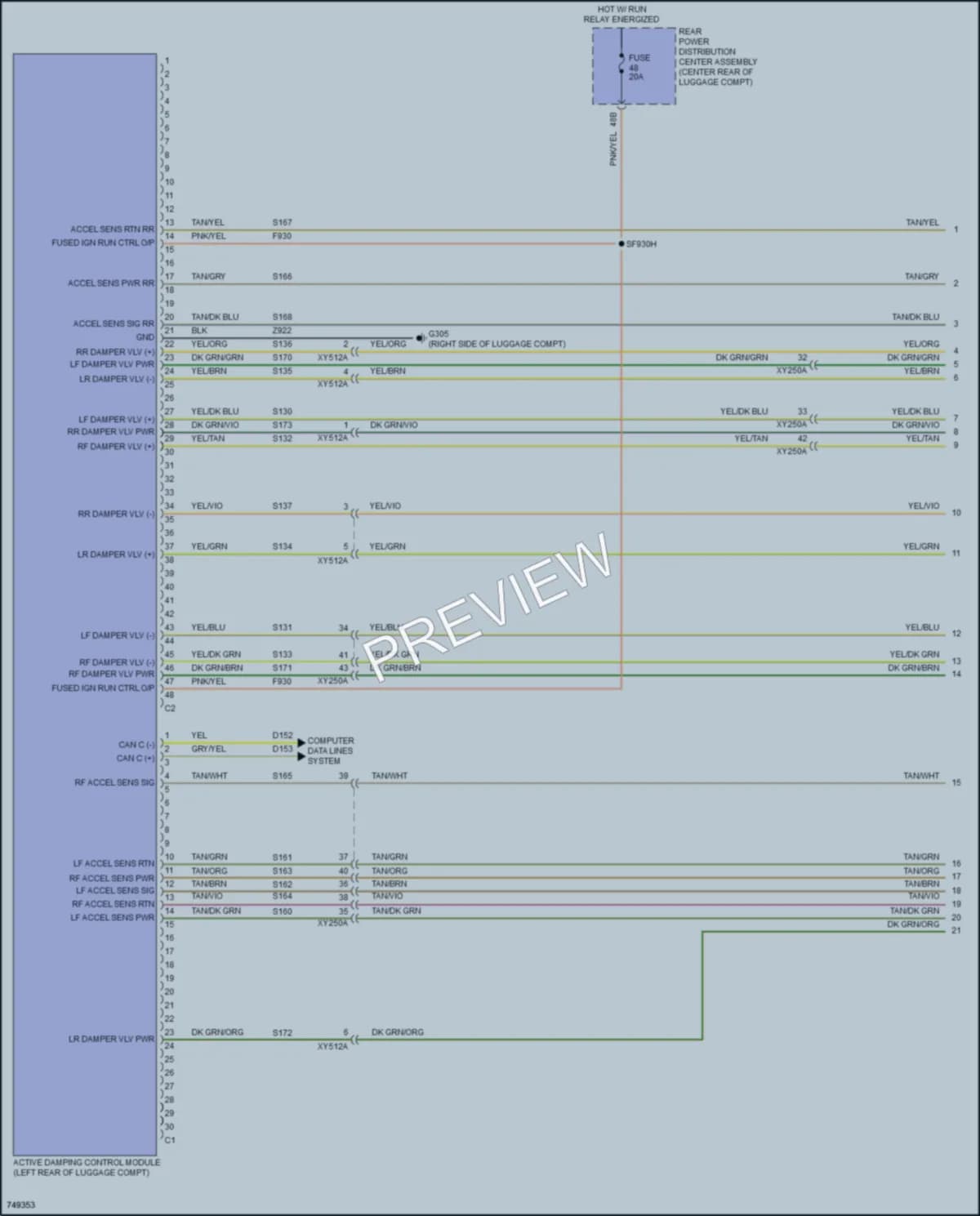 2021 Dodge Charger Electronic Suspension wiring diagram preview