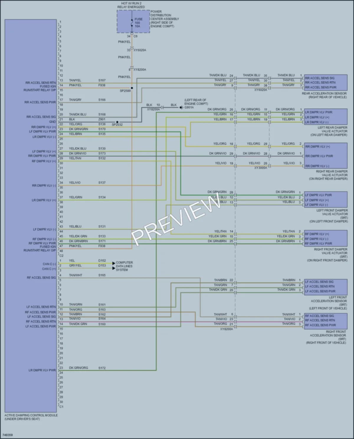 2021 Dodge Durango Electronic Suspension wiring diagram preview