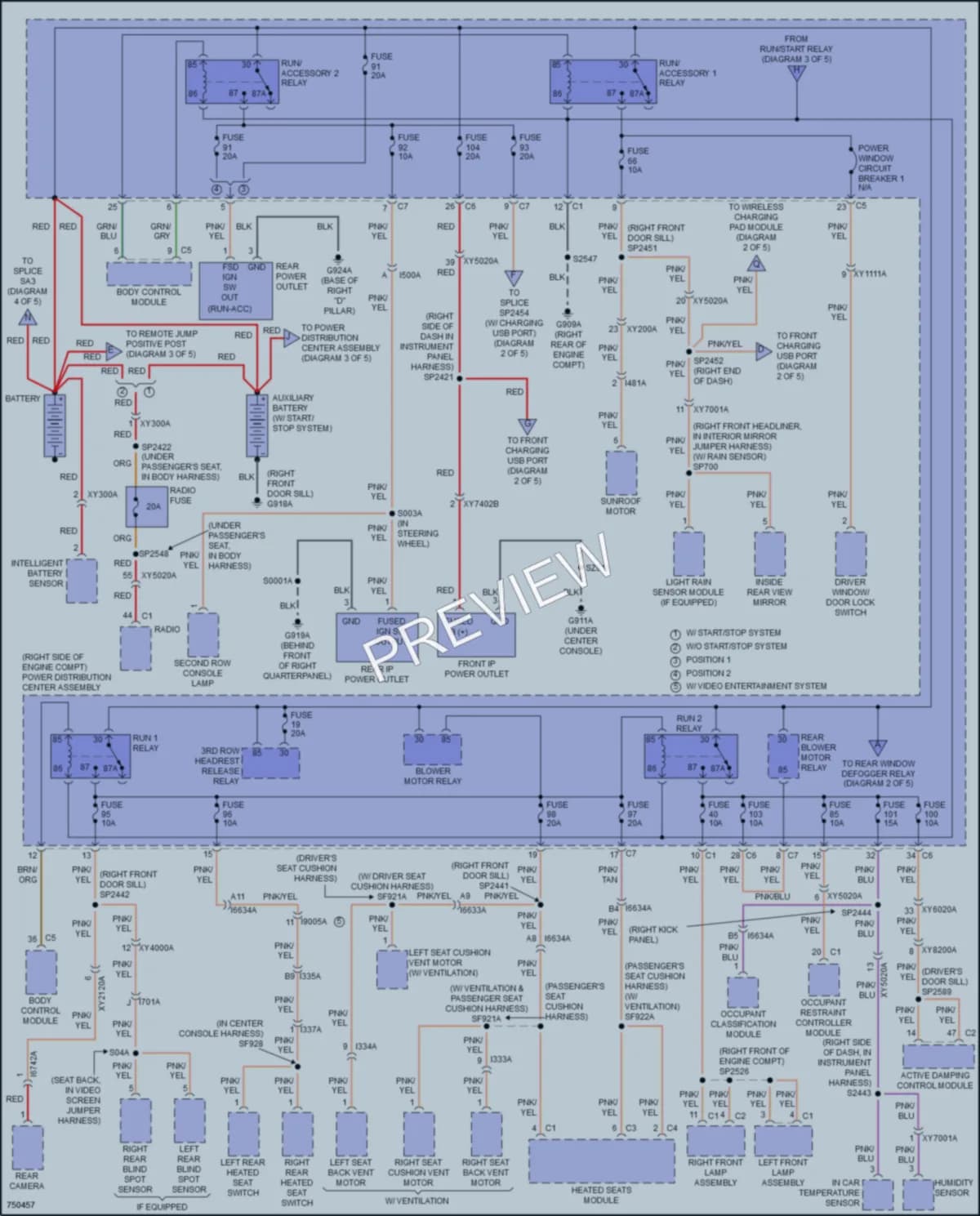 2021 Dodge Durango Power Distribution wiring diagram preview