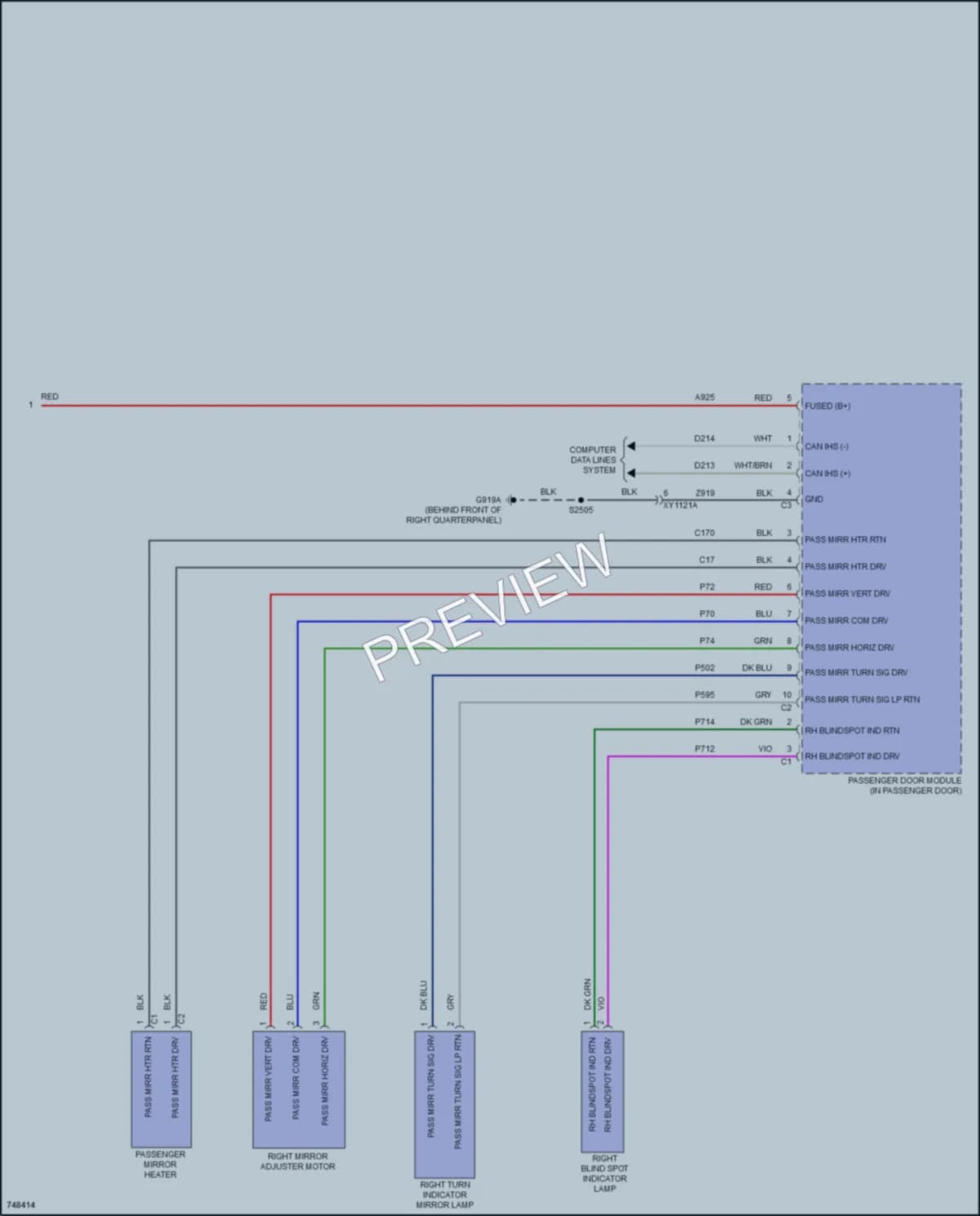 2021 Dodge Durango Power Mirrors wiring diagram preview