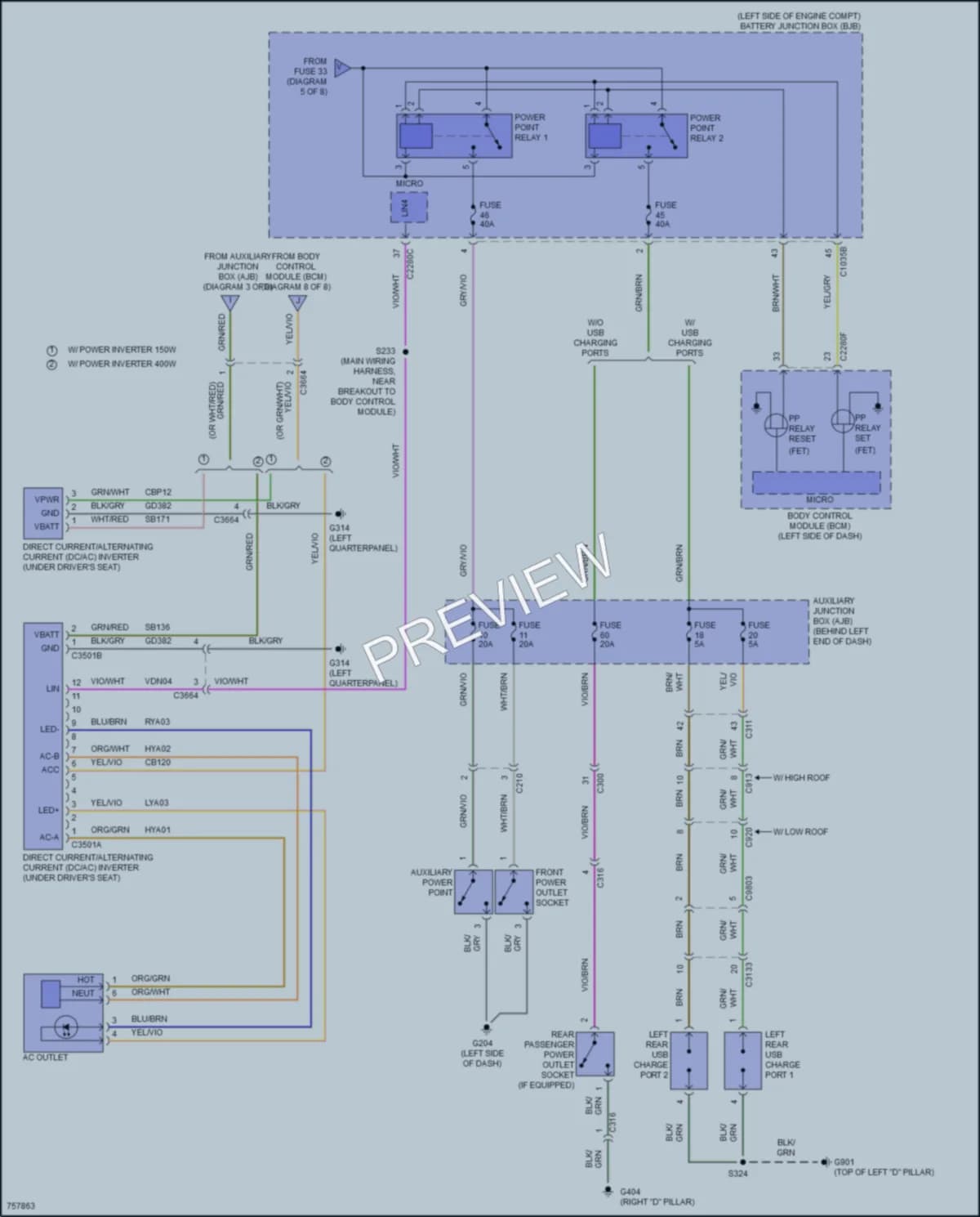 2021 Ford 150Transit Power Distribution wiring diagram preview