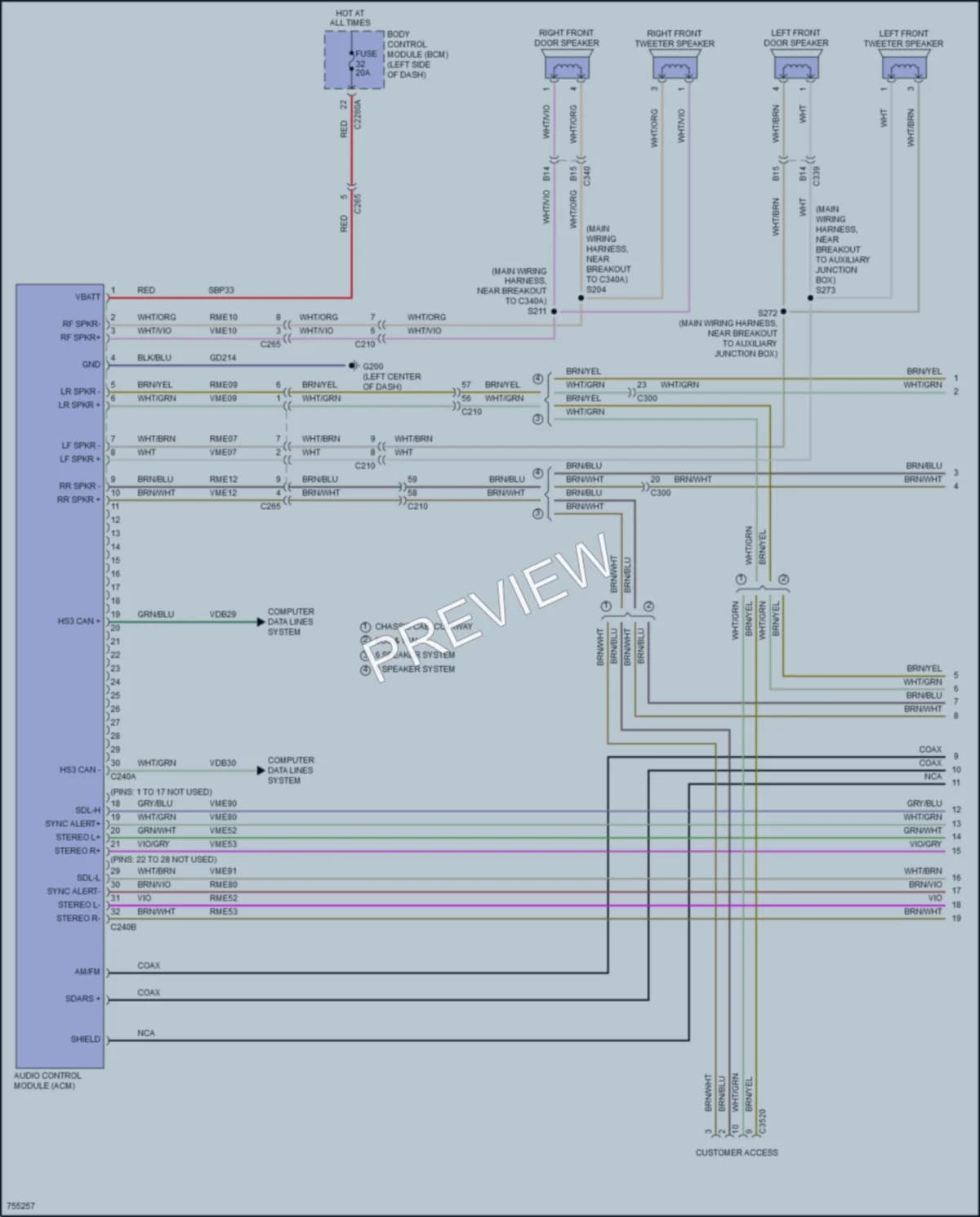 2021 Ford 150Transit Radio wiring diagram preview