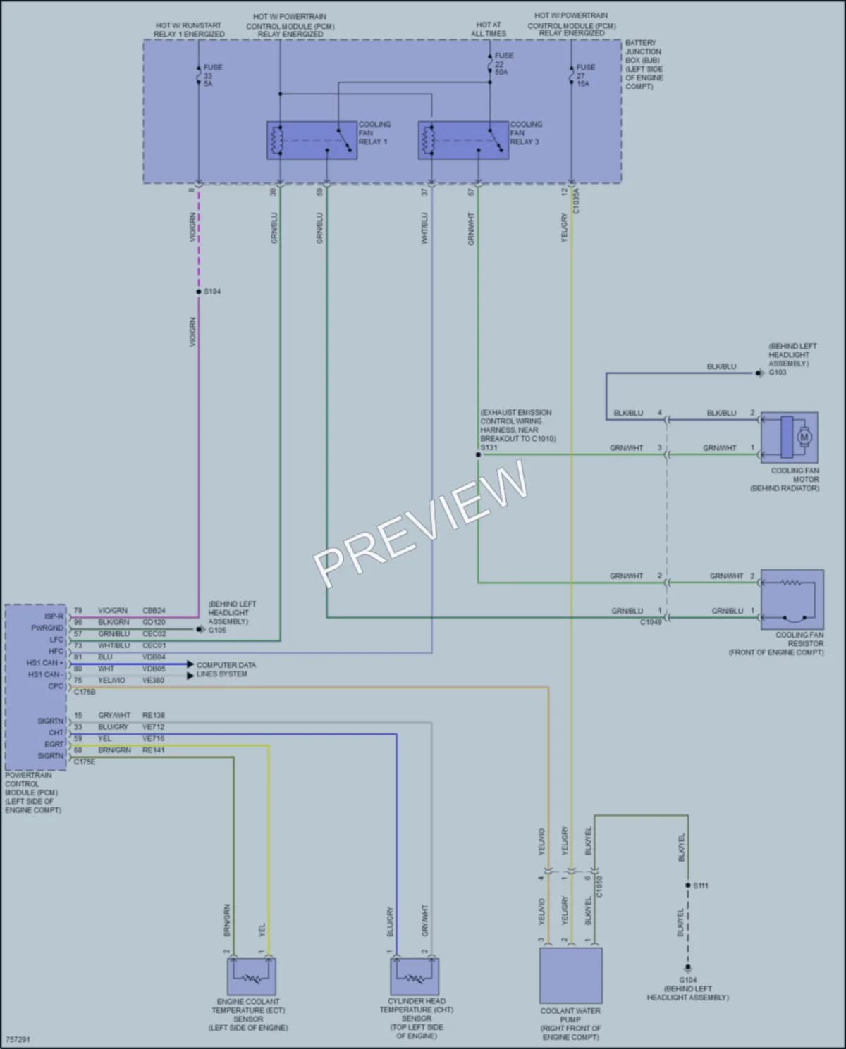 2021 Ford 350HDTransit Cooling Fan wiring diagram preview