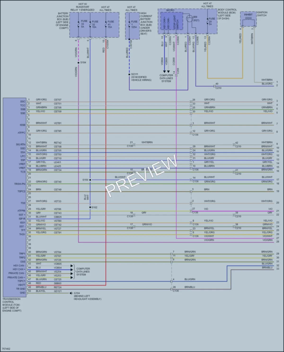 2021 Ford 350HDTransit Transmission wiring diagram preview