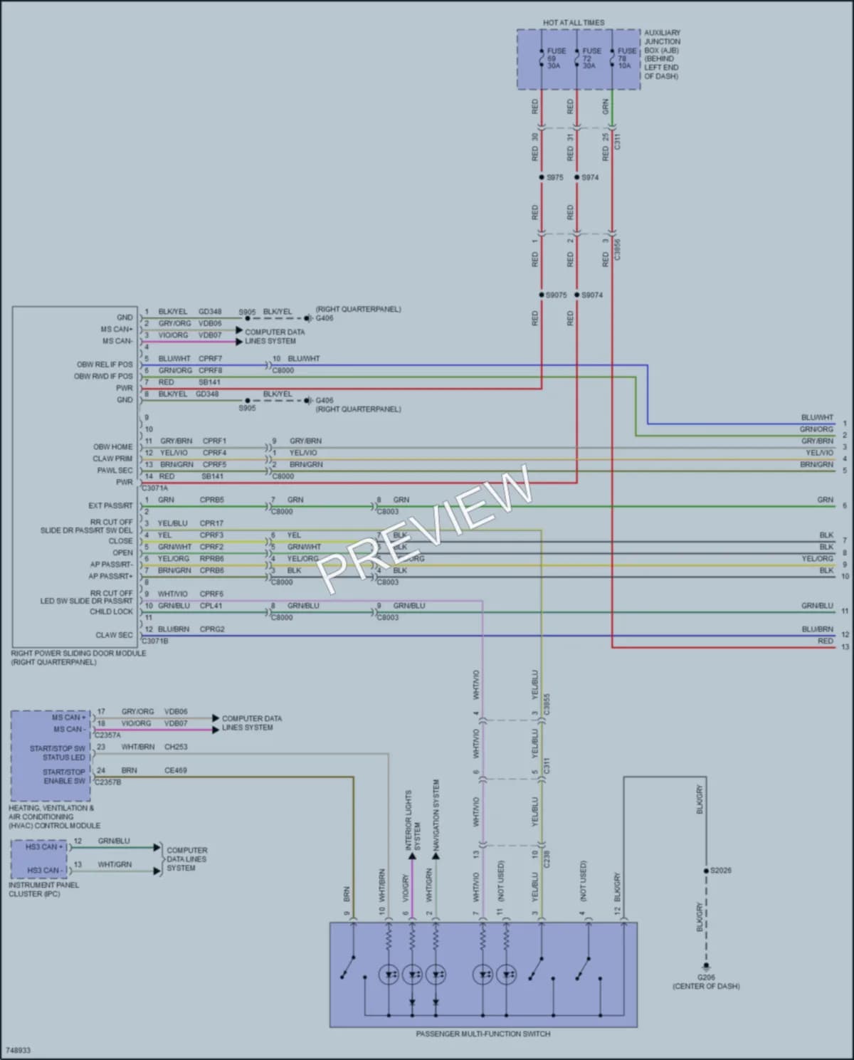 2021 Ford 350HDTransit Trunk Tailgate Fuel Door wiring diagram preview