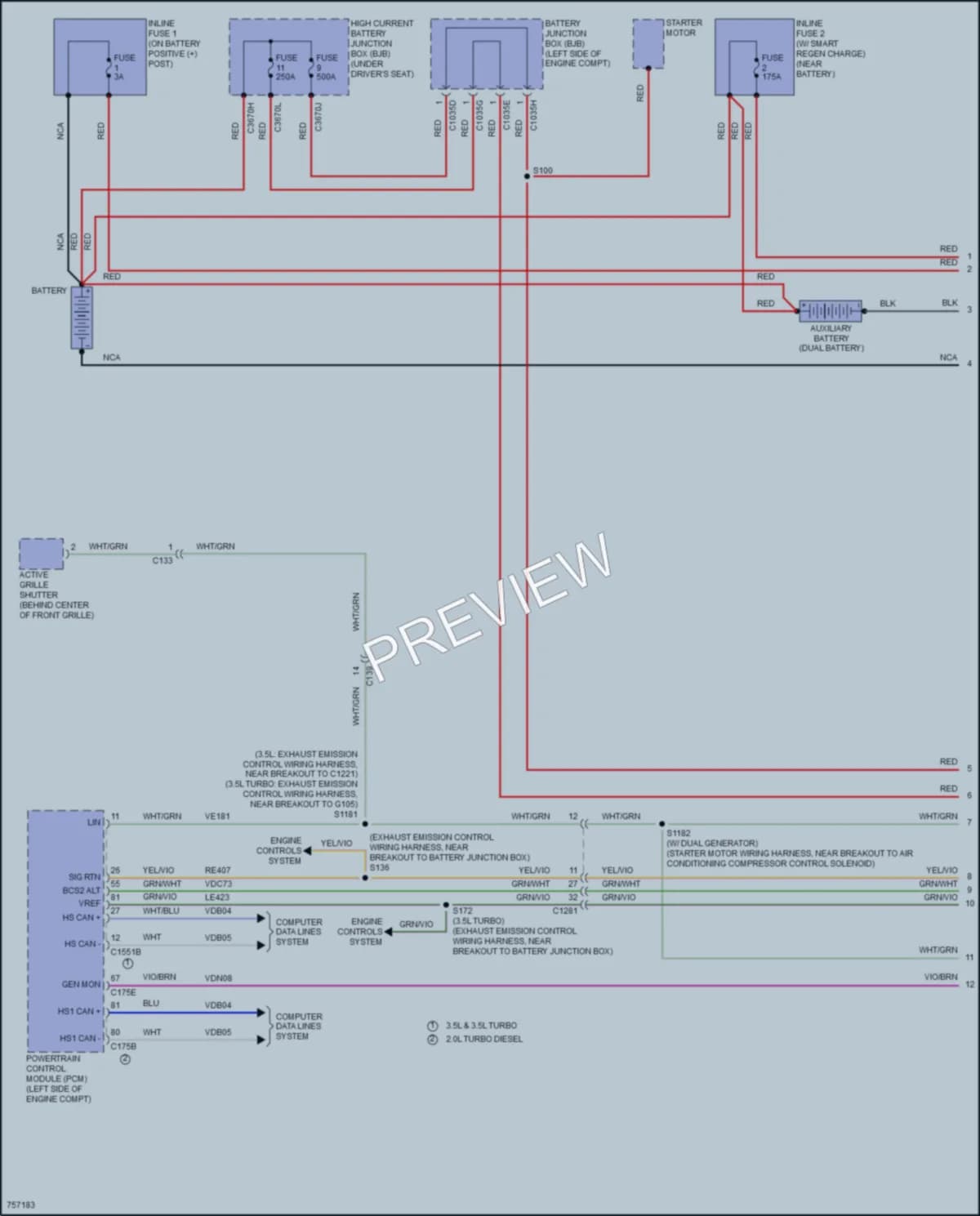 2021 Ford 350Transit Starting Charging wiring diagram preview