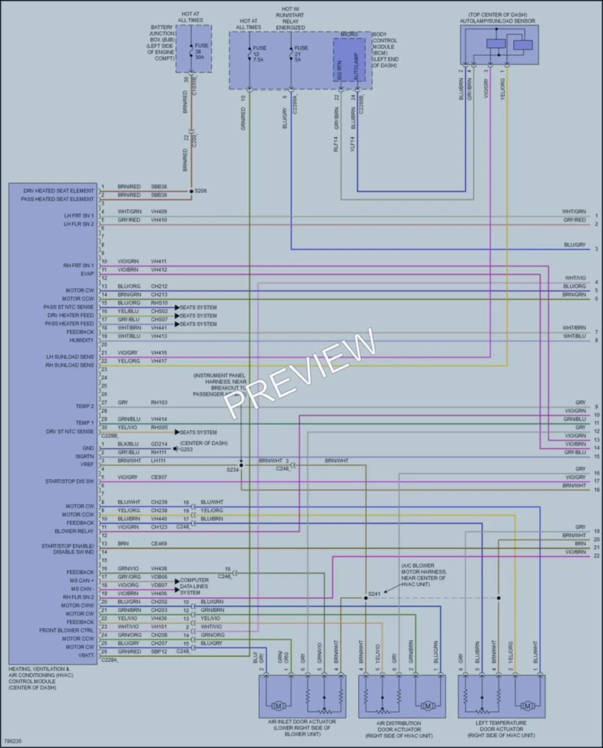 2021 Ford Bronco Air Conditioning wiring diagram preview