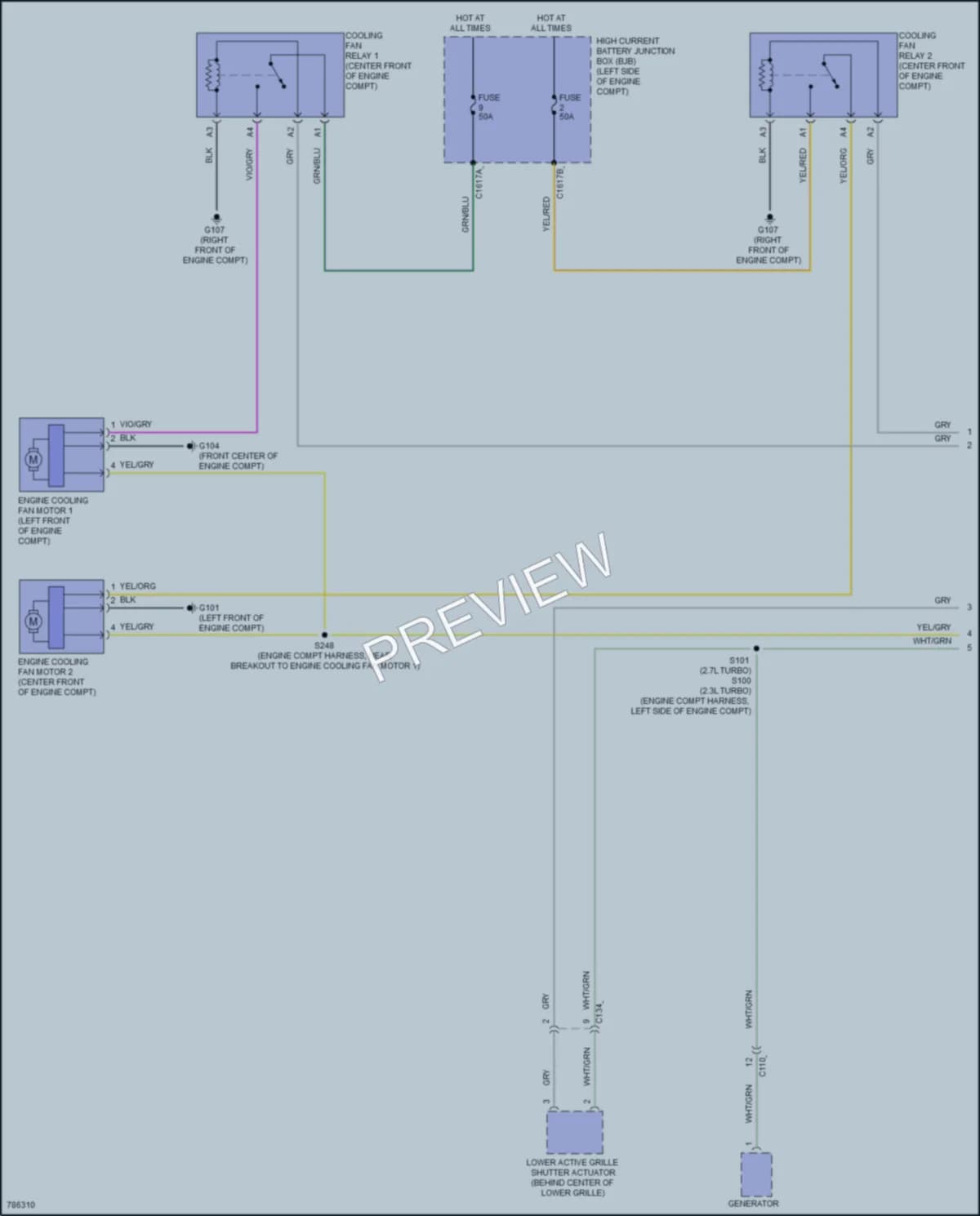 2021 Ford Bronco Cooling Fan wiring diagram preview