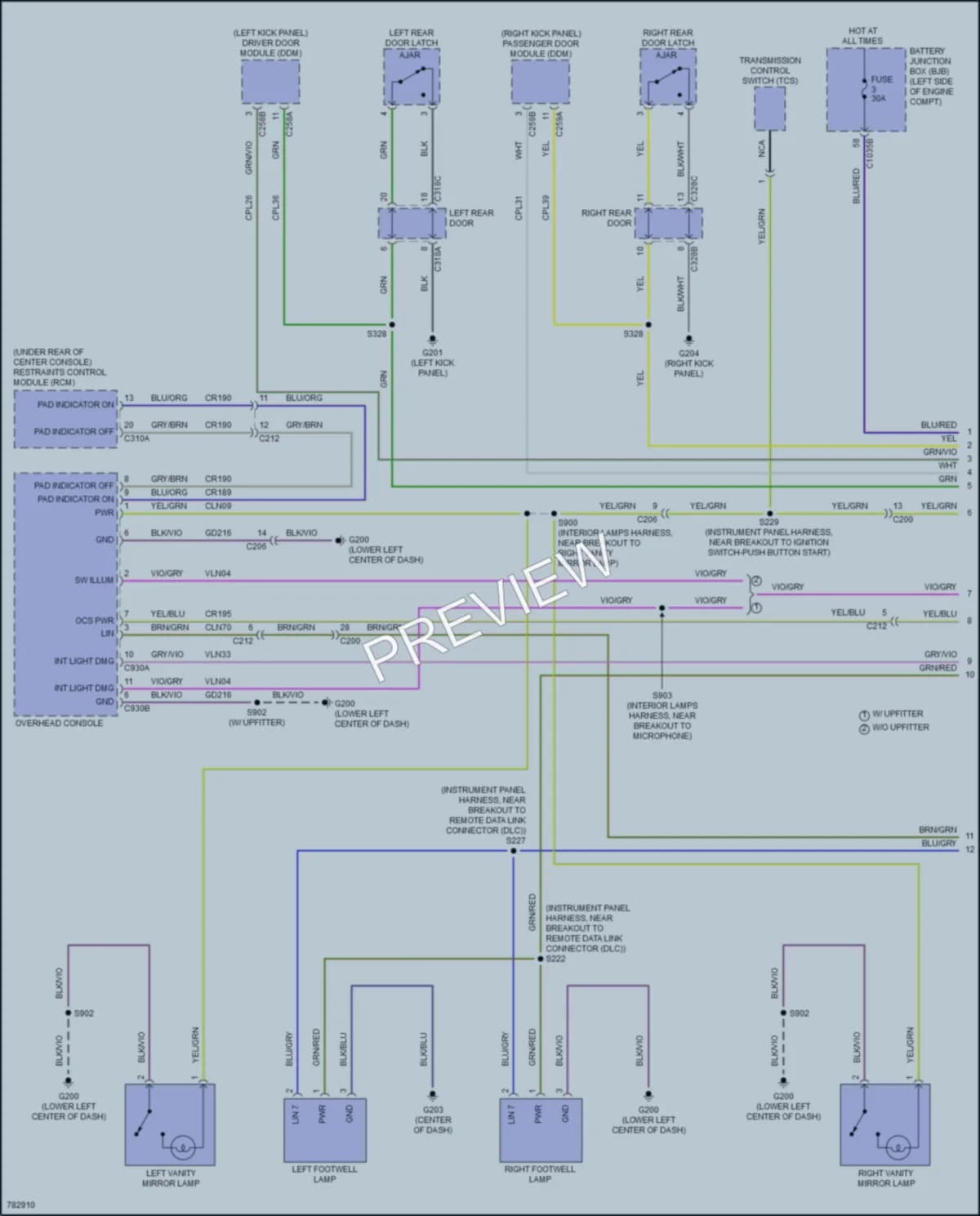 2021 Ford Bronco Interior Lights wiring diagram preview