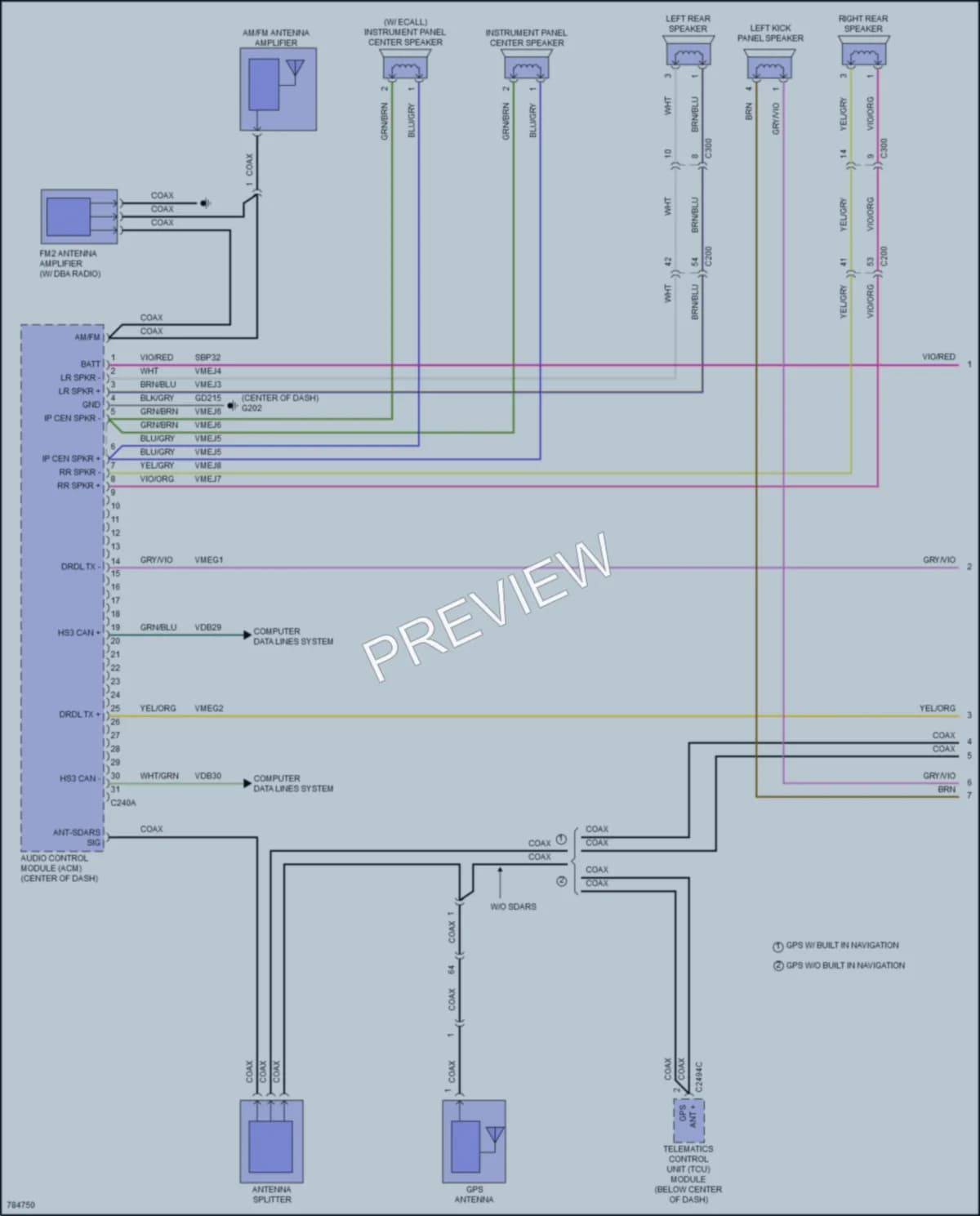 2021 Ford Bronco Radio wiring diagram preview