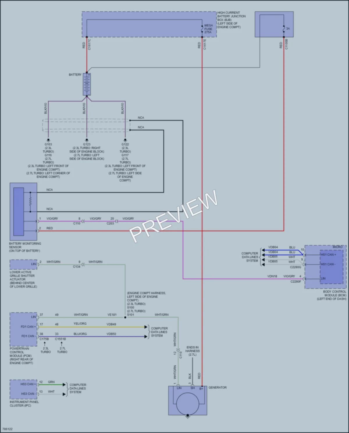 2021 Ford Bronco Starting Charging wiring diagram preview