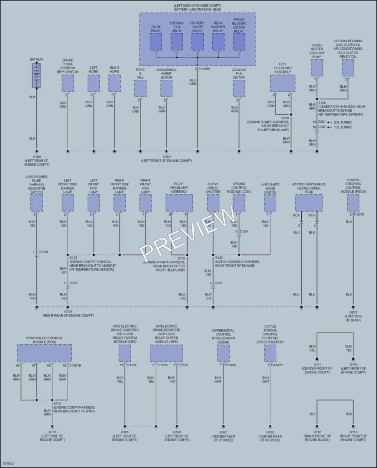 2021 Ford BroncoSport Ground Distribution wiring diagram preview