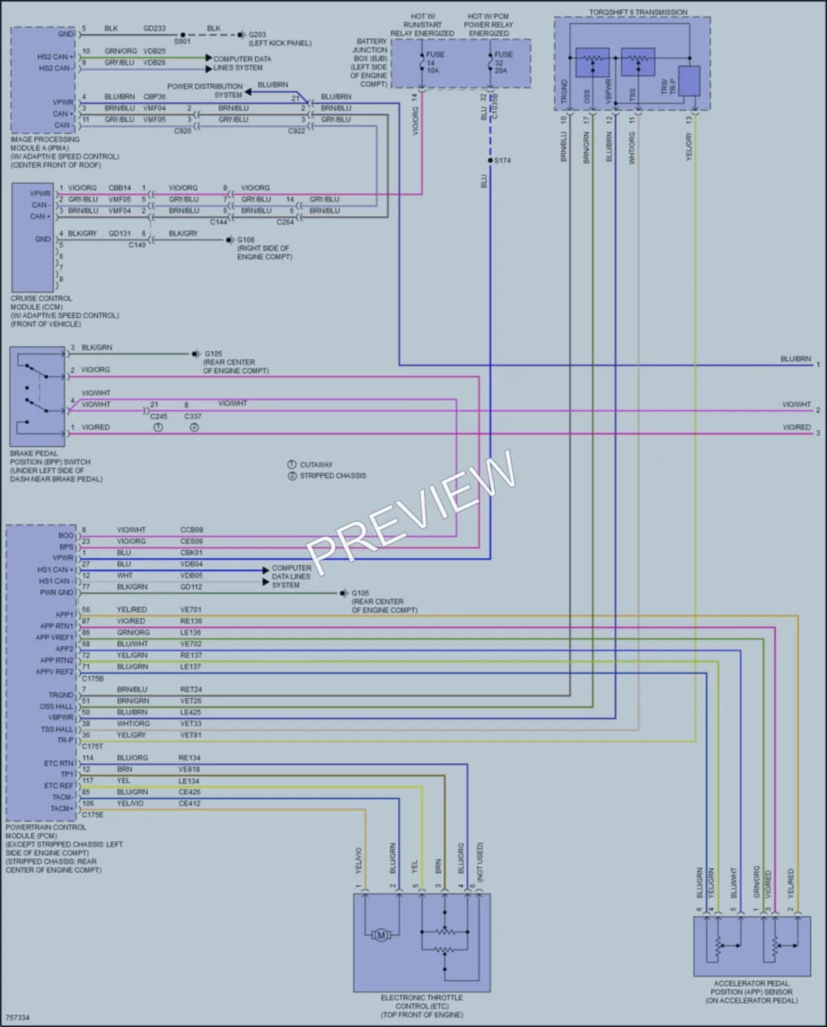 2021 Ford E350Econoline Cruise Control wiring diagram preview