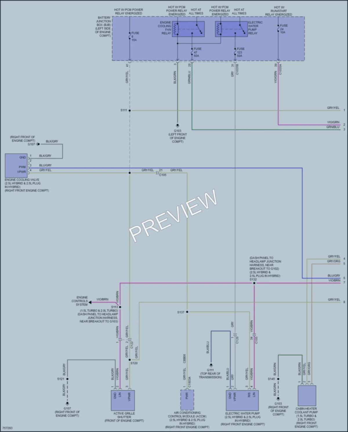 2021 Ford Escape Cooling Fan wiring diagram preview