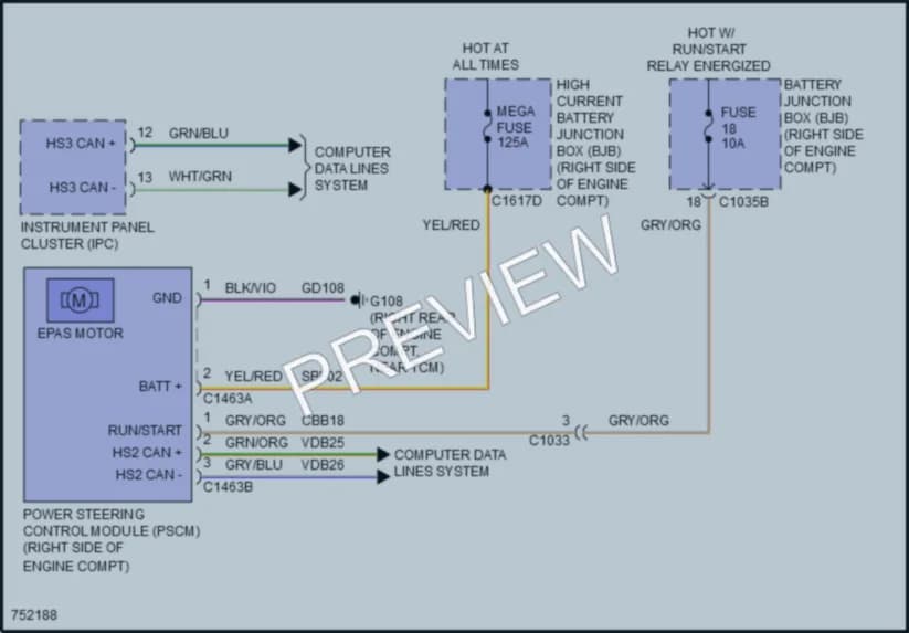 2021 Ford Expedition Electronic Power Steering wiring diagram preview