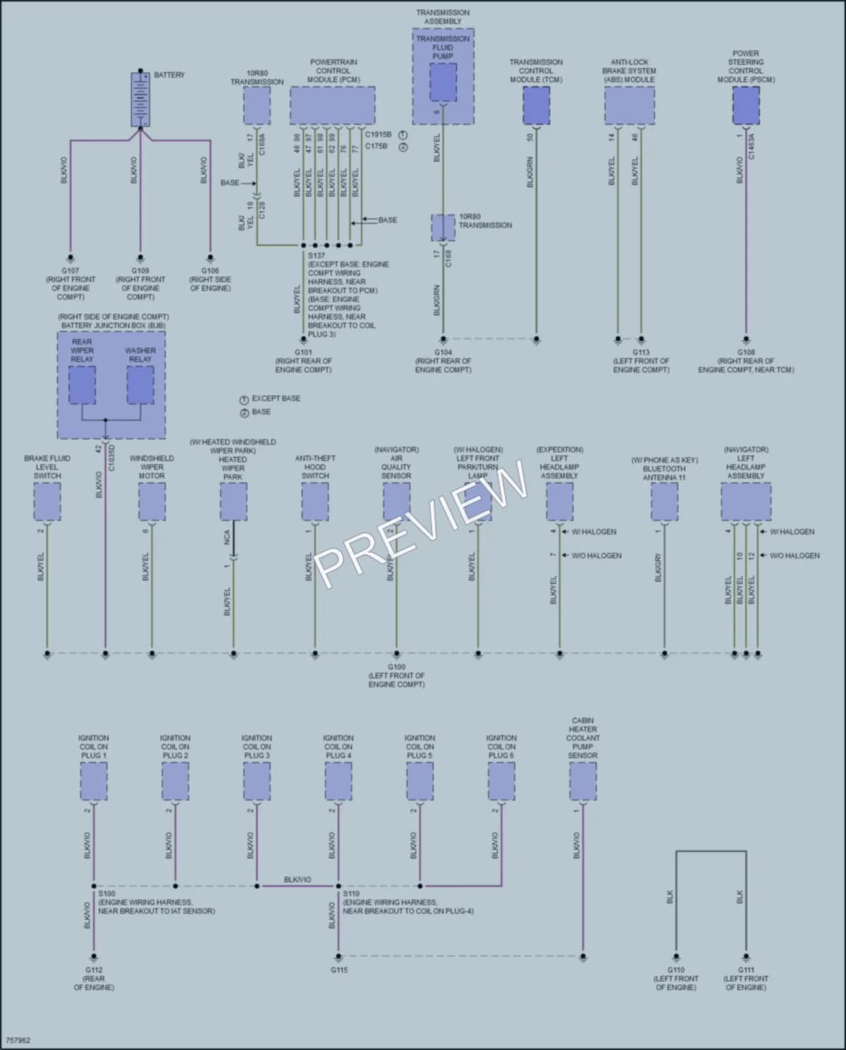 2021 Ford Expedition Ground Distribution wiring diagram preview